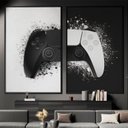 Ver imagem 1 de Quadro Decorativo 2 Telas Infantil Controle Vídeo-game Diversos Tamanhos