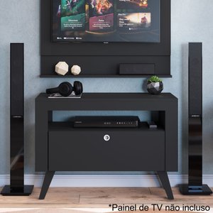 Rack Retrô para TV até 36" 90cm Toronto RA900 Art in Móveis - Preto