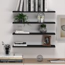 Ver imagem 4 de Kit Prateleiras em Mdf 8 Unidades- Suporte Invisivel - Preto Tamanho 60x15