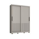 Ver imagem 2 de Guarda Roupa Milão 2 Portas de Correr 235x170 cm 100% MDF Cinza Casamia