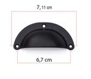 Ver imagem 2 de Puxador Concha Colonial Kit com 4 Unidades: Preto Fosco