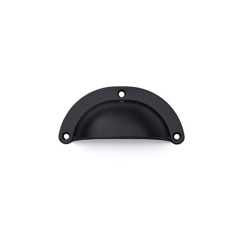 Puxador Concha Colonial Kit com 4 Unidades: Preto Fosco