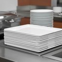 Ver imagem 4 de Kit 24 Bandejas para Servir 48x33cm Plástico Branco Coza Uno Horeca Buffet Refeitório Restaurante