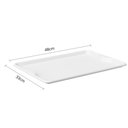 Ver imagem 3 de Kit 24 Bandejas para Servir 48x33cm Plástico Branco Coza Uno Horeca Buffet Refeitório Restaurante