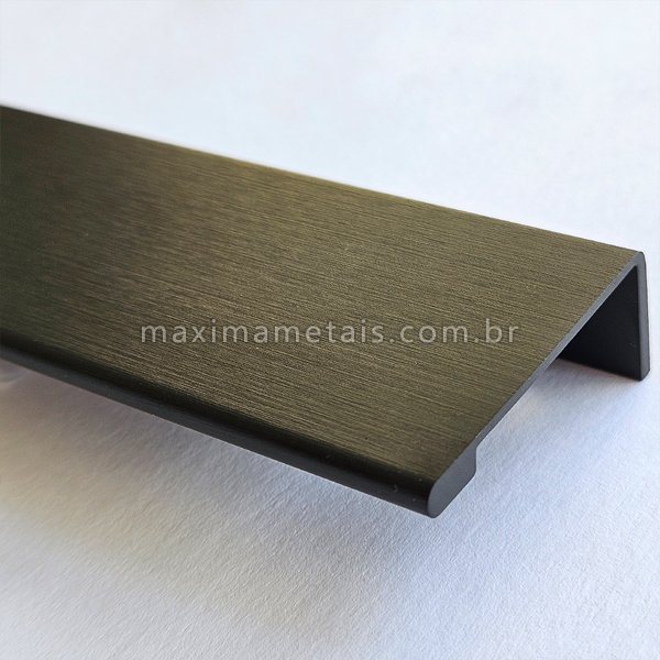 10 X Puxador Gaveta Armário Móveis Perfil Alumínio Premium Preto Fosco 150mm - 2