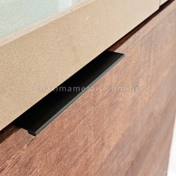 10 X Puxador Gaveta Armário Móveis Perfil Alumínio Premium Preto Fosco 150mm - 5