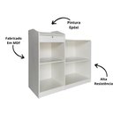 Ver imagem 2 de Balcão Caixa Pacote Simples 1,00a X 1,10l X 0,45p Branco