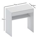 Ver imagem 3 de Escrivaninha Home Office Estudare - Branco