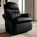 Ver imagem 1 de Poltrona do Papai Reclinavel Atlas Conforto Corino Preto Sala Quarto - Arkell