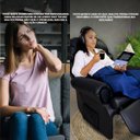 Ver imagem 2 de Poltrona do Papai Reclinavel Atlas Conforto Corino Preto Sala Quarto - Arkell