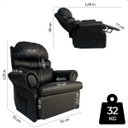 Ver mais imagens de Poltrona do Papai Reclinavel Atlas Conforto Corino Preto Sala Quarto - Arkell