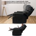 Ver imagem 4 de Poltrona do Papai Reclinavel Atlas Conforto Corino Preto Sala Quarto - Arkell