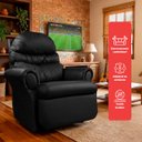 Ver imagem 3 de Poltrona do Papai Reclinavel Atlas Conforto Corino Preto Sala Quarto - Arkell