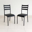 Ver imagem 2 de Kit 2 Cadeiras para Cozinha e Sala de Jantar 541.Sli Preto