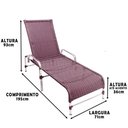 Ver imagem 4 de Combo 4 Cadeiras Emily 2 Espreguiçadeiras Vinho Dark