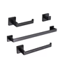 Kit Acessórios Banheiro Aço Inox 304 Luxo 4 Peças Preto - Brinovar - 1