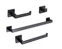 Ver imagem 1 de Kit Acessórios Banheiro Aço Inox 304 Luxo 4 Peças Preto - Brinovar