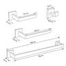 Kit Acessórios Banheiro Aço Inox 304 Luxo 4 Peças Preto - Brinovar - 8