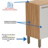 Cozinha Completa Carmenere 7 Portas 2 Gavetas Armário Balcão e Nicho 100% Mdf - 6