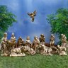 Presepio Natalino 10cm Enfeite 15 Peças Gesso Dourado - 2