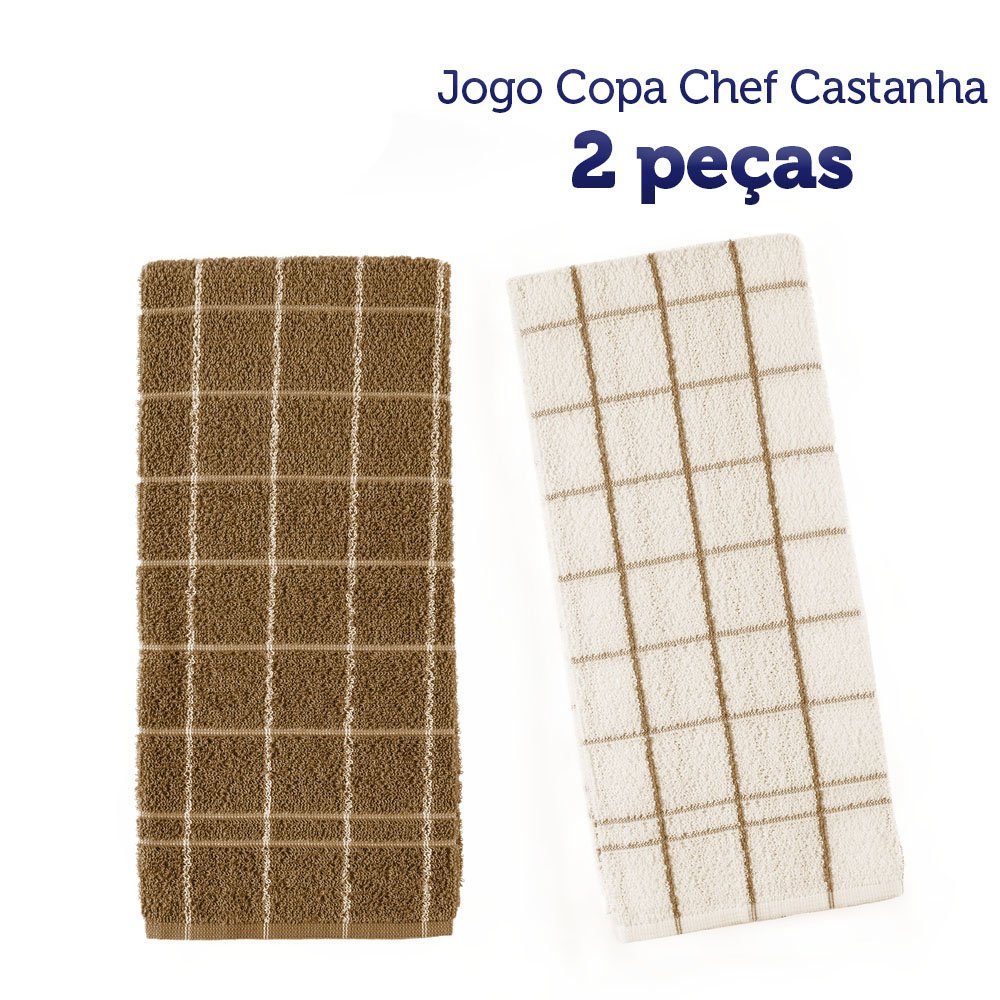 Kit 2 Panos de Copa Felpudo Teka Chef - Castanha - 2