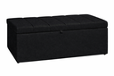 Ver imagem 2 de Recamier Calçadeira Baú Carla para Quarto Cama Casal 140 Cm Suede Preto do Lar Móveis e Decoração