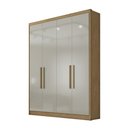 Ver imagem 2 de Guarda Roupa Casal 4PTS 3GAV Moderni Plus Novo Horizonte Cumaru Fendi