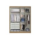 Ver imagem 4 de Guarda Roupa Casal 4PTS 3GAV Moderni Plus Novo Horizonte Cumaru Fendi