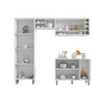 Cozinha Modulada Completa Vanessa - Branco/ Cinza Brilho - 3