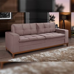 Sofá 2 Lugares 230cm Barney Veludo Rose - Gran Belo - 6