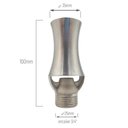 Ver imagem 3 de Bico Geiser em Aço Inox para Fonte, Chafariz e Lagos Efeito Espuma Champagne 35mm Entrada Rosca de 3