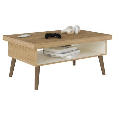 Mesa de Centro Lucca Carvalho/off White Artely