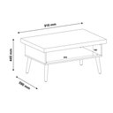 Ver imagem 5 de Mesa de Centro Lucca Carvalho/off White Artely