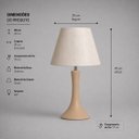 Ver imagem 3 de Abajour Paris Pequeno c/ Cúpula Tecido Decorativo de Cerâmica para Sala e Mesa Dunas