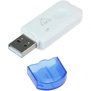 Receptor Adaptador Bluetooth Usb P2 Audio Stereo - Branco