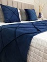 Ver imagem 5 de Peseira Drapeada Veludo Luxo 2,15x0,50m Dupla Face cama casal Azul Marinho