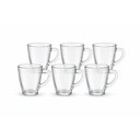 Ver imagem 1 de Canecas de Vidro Caneca para Dose Café Espresso Transparente 70ml 6 Peça