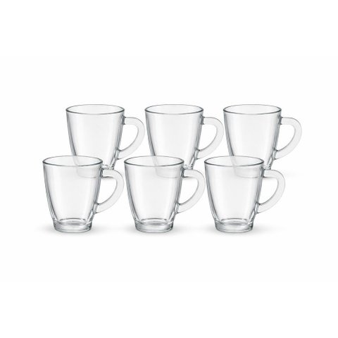 Canecas de Vidro Caneca para Dose Café Espresso Transparente 70ml 6 Peça
