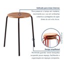 Ver imagem 7 de Kit 6 Banquetas para Cozinha com Base de Aço Cumbuca Preto/Nature