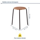 Ver imagem 2 de Kit 6 Banquetas para Cozinha com Base de Aço Cumbuca