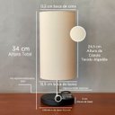 Ver imagem 3 de Kit 2 Abajur Luminaria de Mesa Redondo Interruptor Ref 84 Decoração Casa Sala Quarto Escritório