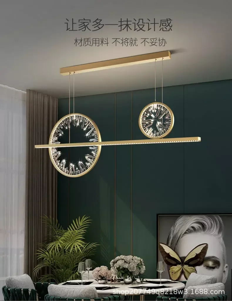 Ver imagem 3 de Pendente 120x46cm e Cabo 3mt Metal Dourado com Acrílico Cristal Led Integrado 3000k Bivolt Tupiara