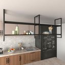 Ver imagem 2 de Nicho Industrial Suspenso para Cozinha - Prateleira Decorativa