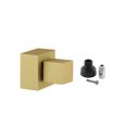 Ver imagem 1 de Acabamento para Registro de Banheiro 1.1/4 1.1/2 50mm Quadrado Dourado Fosco Chuveiro Padrão Docol