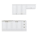 Ver imagem 1 de Cozinha Modulada Americana 5 Peças Branco Hp com Tampo Cooktop Calcare - Henn