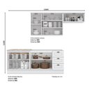 Ver imagem 3 de Cozinha Modulada Americana 5 Peças Branco Hp com Tampo Cooktop Calcare - Henn