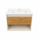 Ver imagem 3 de Gabinete Aéreo Sofia Banheiro Compacto Pia Inclusa Off White Nature