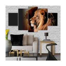 Quadros Decorativos Leão Tribo Juda Rei Mosaico Sala - 2