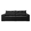 Ver imagem 7 de Sofá Retrátil e Reclinável 2 Lugares 1,70m com Molas Emília Suede Preto Madelina Decor