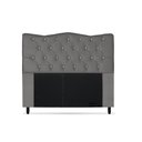 Ver imagem 1 de Cabeceira Dunas King Size 195cm com Strass Suede: Cinza